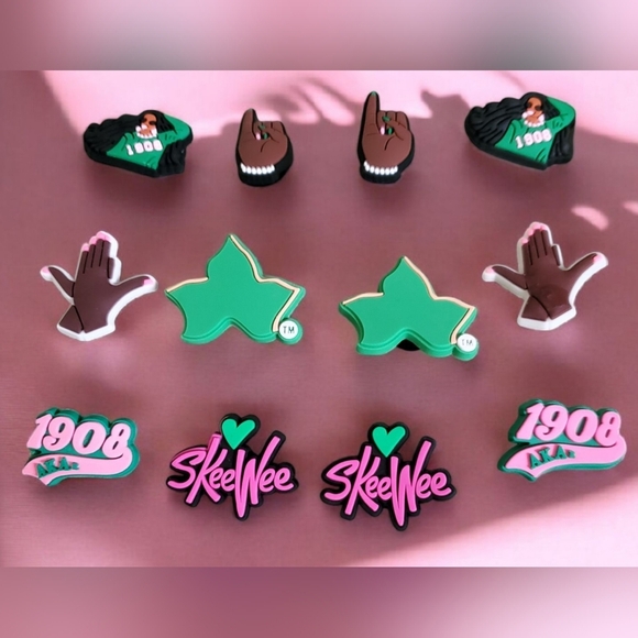 AKA Sorority Croc Charms - Picture 1 of 2